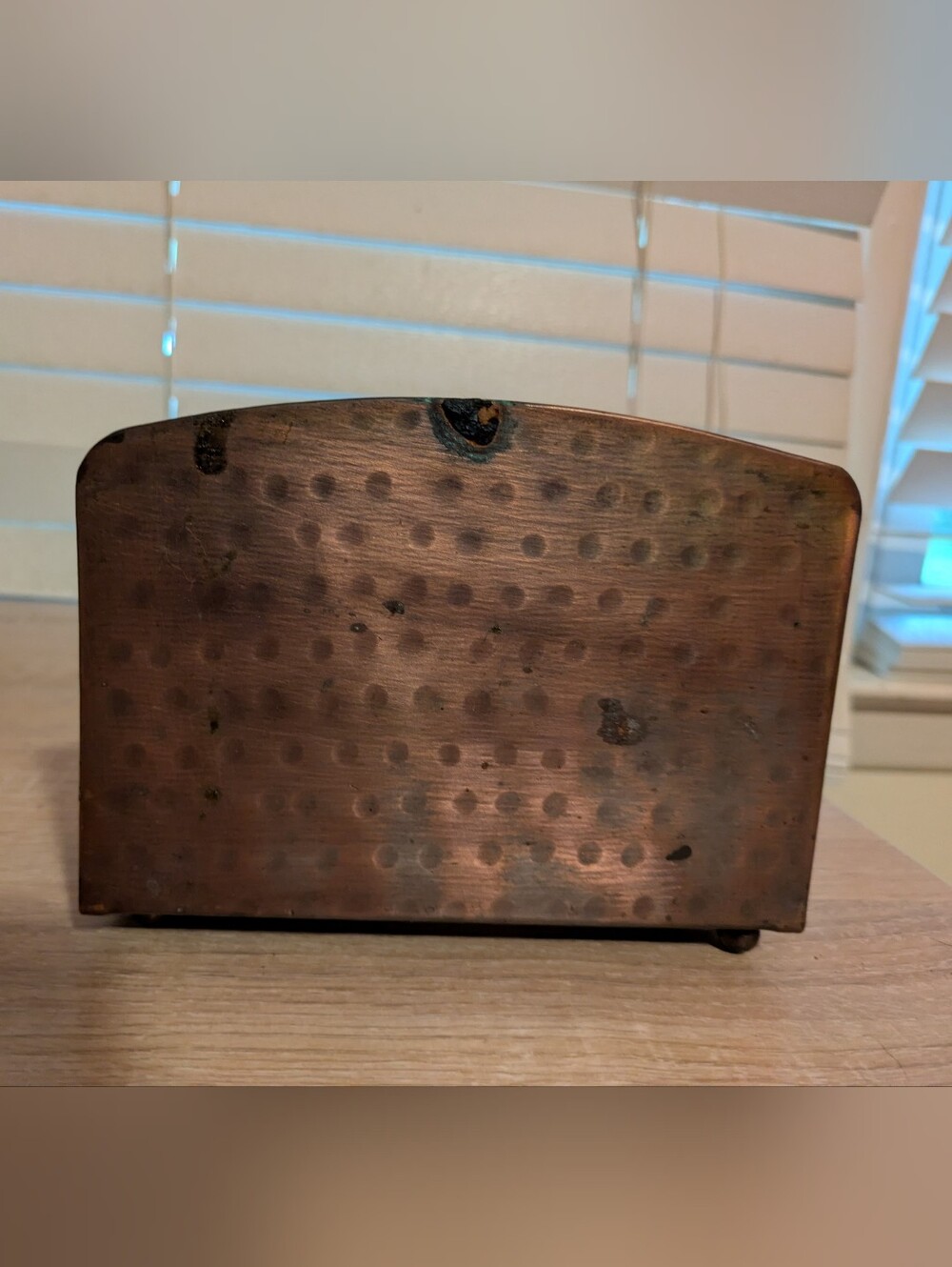 Metal Napkin Holder – Copper Tone Rustic Kitchen Decor